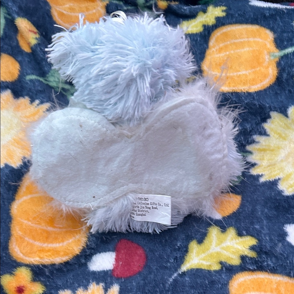 Fluffy Blue Teddy Bear with Gift Message - Picture 4 of 6